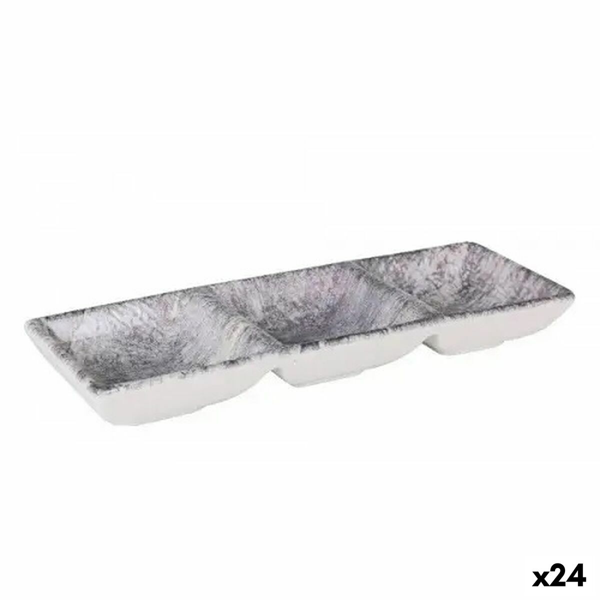 Snacksbricka La Mediterránea Stonehenge 3 Fack 26 x 8,5 x 3,3 cm (24 antal)
