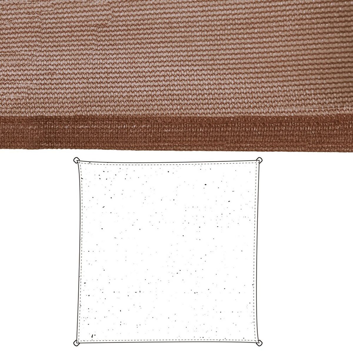 Skugga segel Vela sombreo Choklad 5 x 5 m 500 x 500 x 0,5 cm Markis - 6