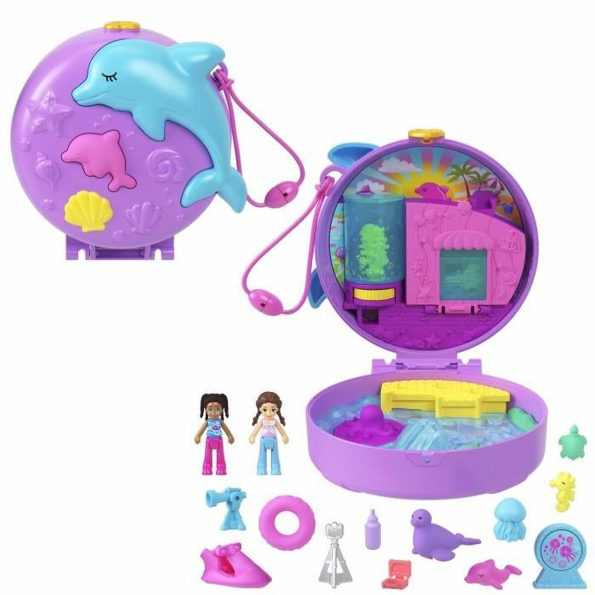 Babydocka med tillbehör Polly Pocket Dolphin Rescue