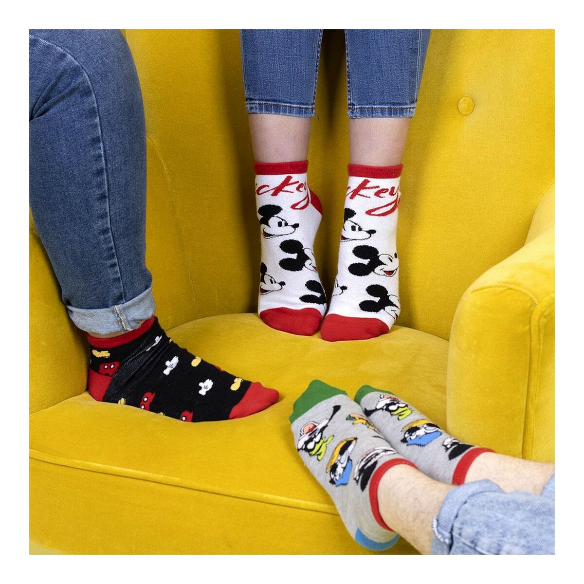 Strumpor Mickey Mouse Unisex 3 par - 4