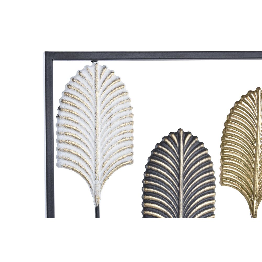 Väggdekoration DKD Home Decor Svart Metall Multicolour Modern Löv av en växt (35 x 2 x 90 cm) - 2