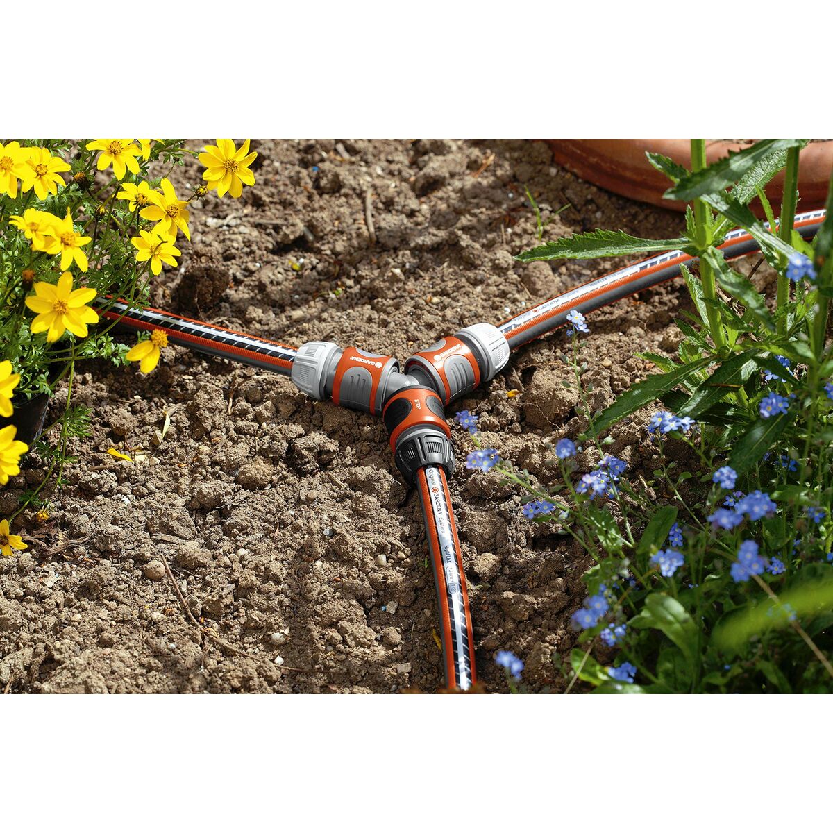 Slanganslutning Gardena 18287-20 Ø 15 mm 1/2" Trippel Bevattningssystem - 2