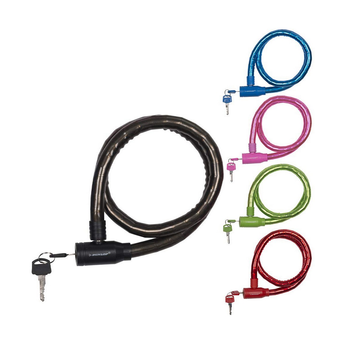 Hänglås med nyckel Dunlop 65 cm Kabel