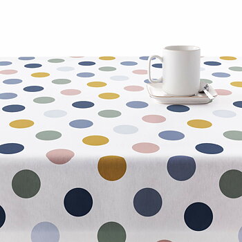 Fläckresistent bordsduk Belum 0120-160 Multicolour 200 x 150 cm Cirklar