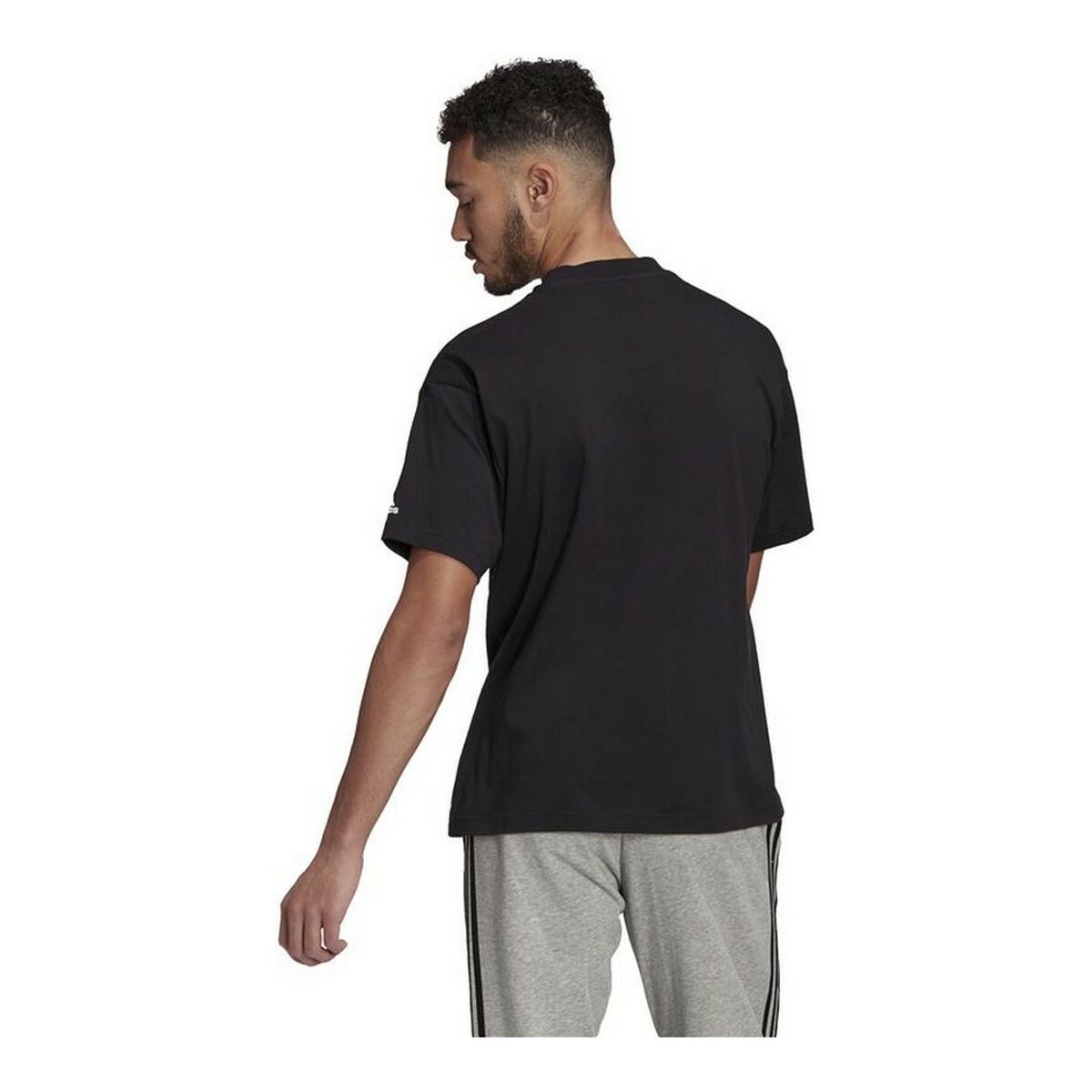 T-shirt med kortärm Herr Adidas Giant Logo Svart - 7