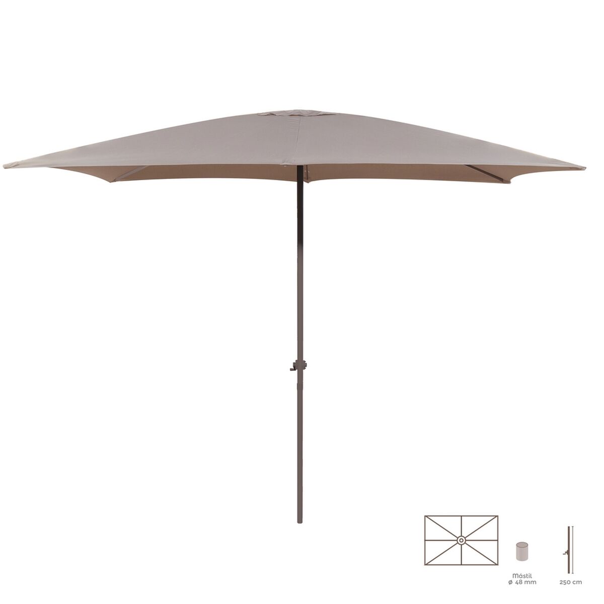 Naperny? Tessa Beige-brun (taupe) Aluminium 300 x 400 x 250 cm