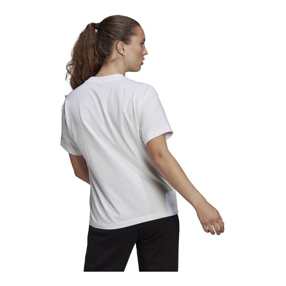 T-shirt med kortärm Dam Adidas Giant Logo Vit - 3