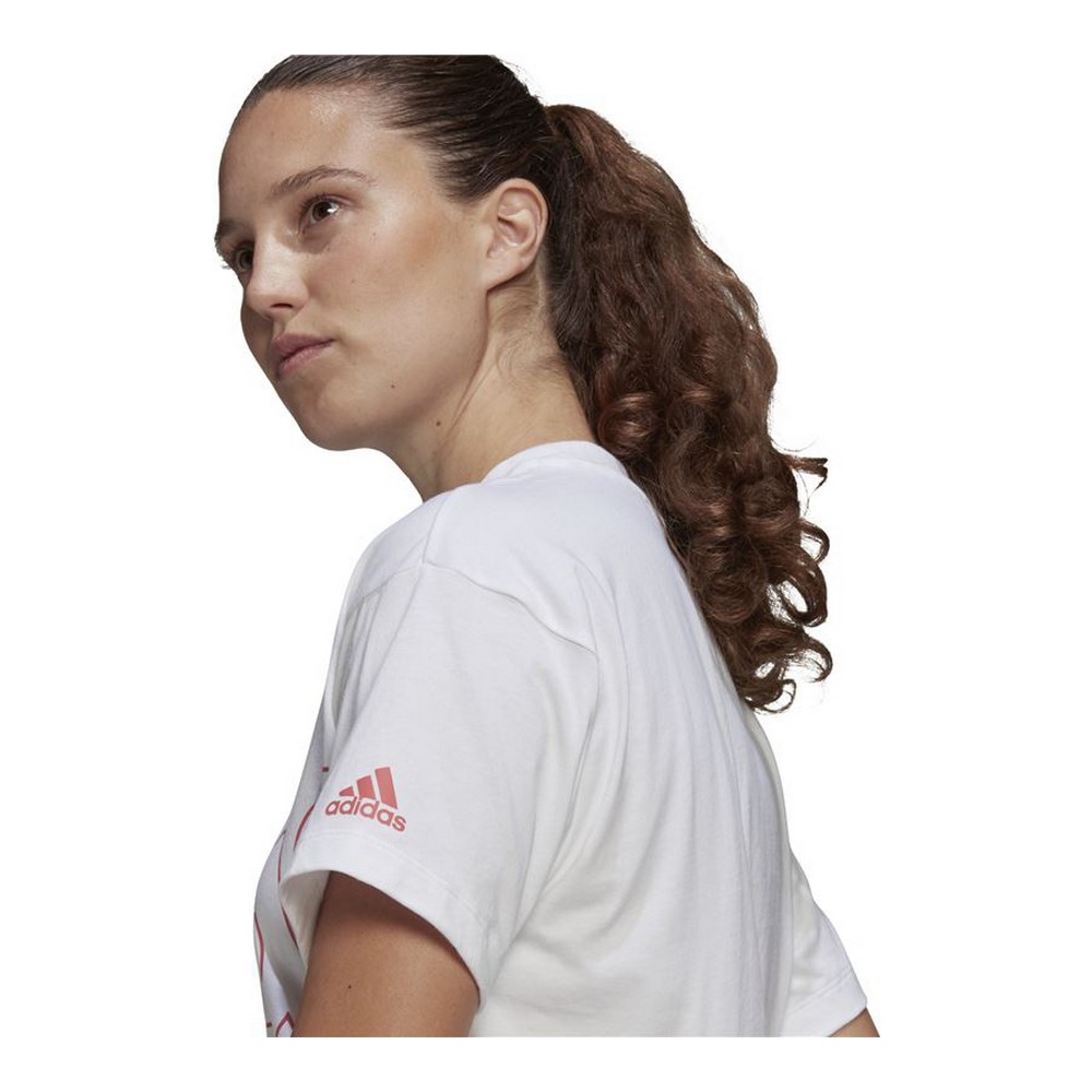 T-shirt med kortärm Dam Adidas Giant Logo Vit - 4