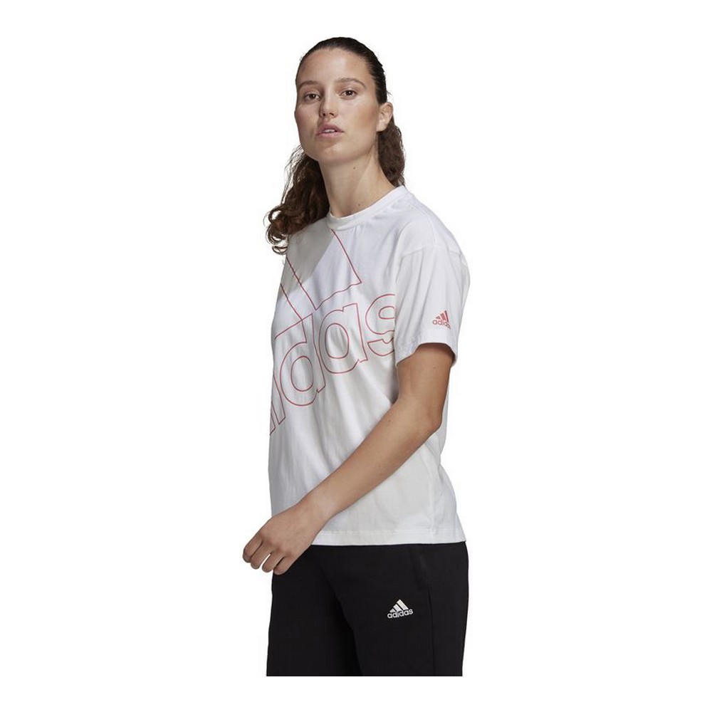 T-shirt med kortärm Dam Adidas Giant Logo Vit - 2