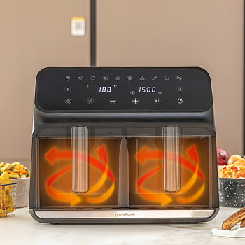 Luftfritös InnovaGoods Svart 3400 W 8 L Rostfritt stål (Renoverade C)