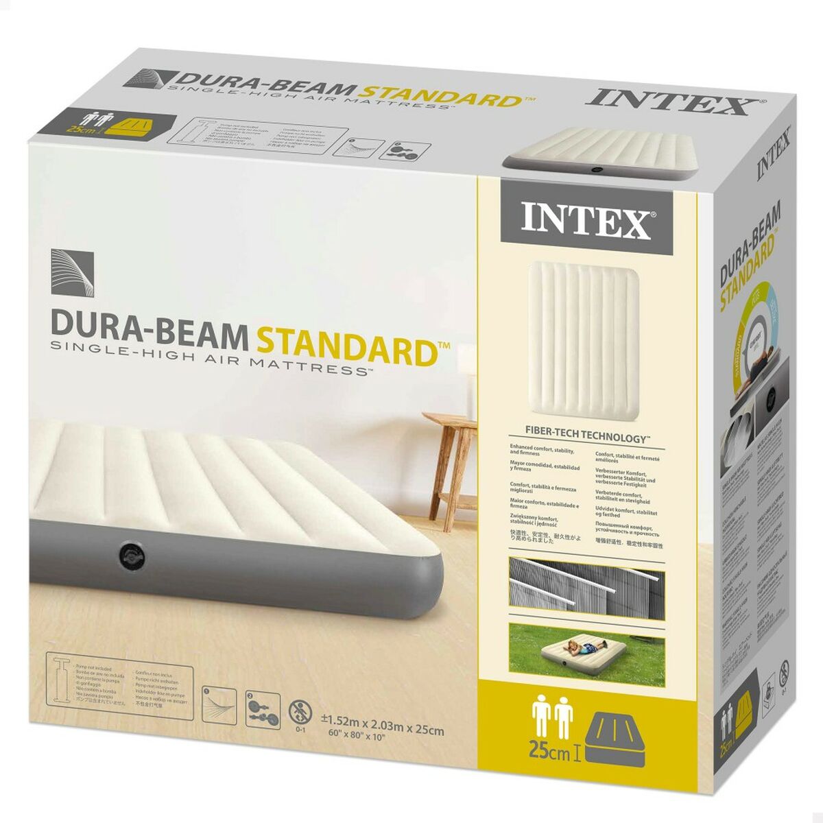 Luftmadrass Intex 152 x 25 x 203 cm (3 antal) - 14