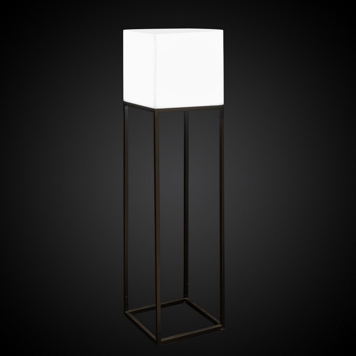 Golvlampa Block Vit Grå E27 38 x 38 x 155 cm - 3