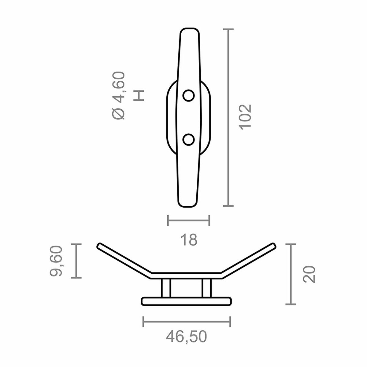 Remskiva för markis Micel TLD15 Vit 1,8 x 2 x 10,2 cm 2 antal - 2