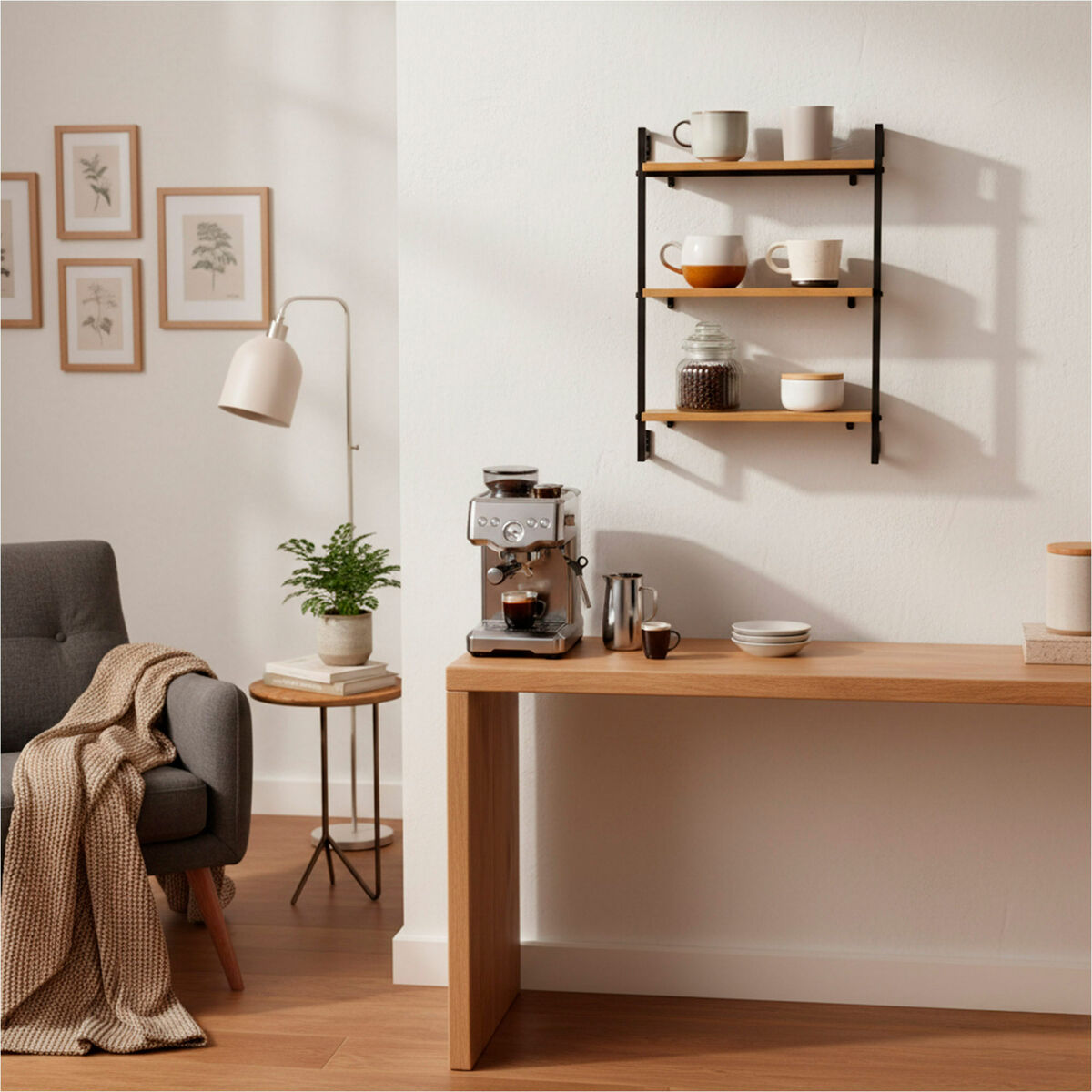 Bokhylla Max Home Järn Trä MDF 40 X 55 X 12 cm (4 antal) - 3