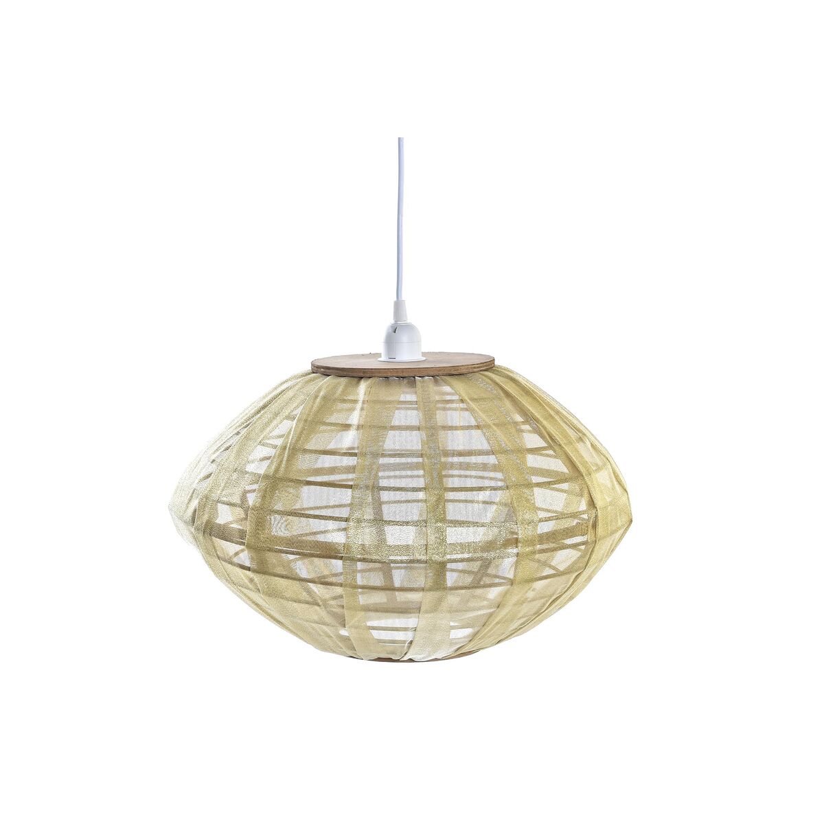 Taklampa DKD Home Decor Naturell Gyllene Brun Bambu 50 W (42 x 42 x 26 cm) - 9