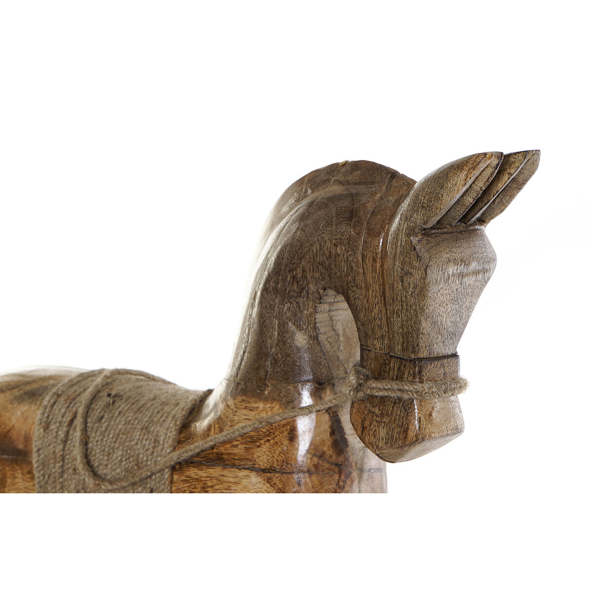 Prydnadsfigur DKD Home Decor Gungstol/Gunga Häst Brun 61 x 15 x 63 cm - 3