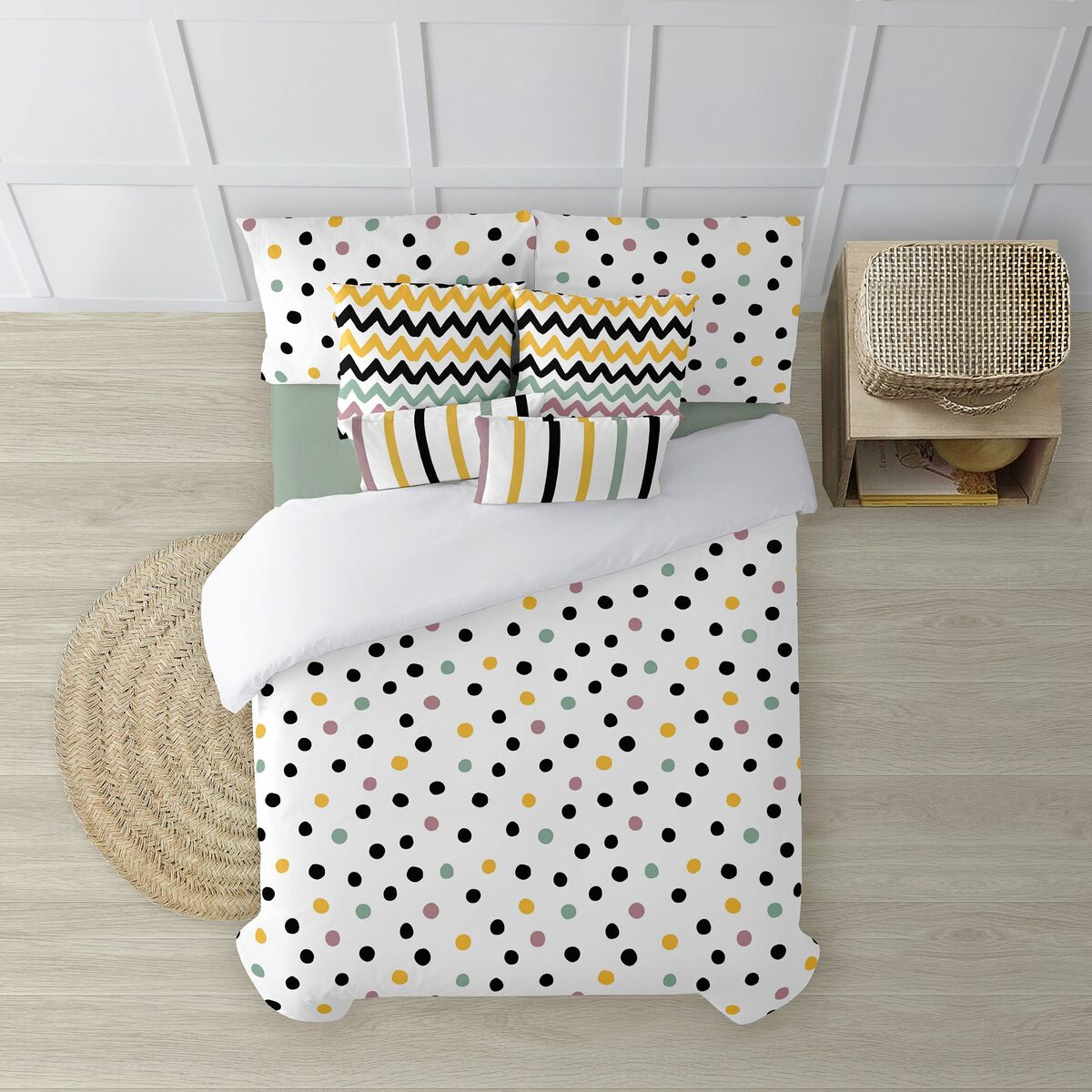 Påslakan Decolores Cuzco Multicolour 175 Trådar 240 x 220 cm Flaskhals - 9