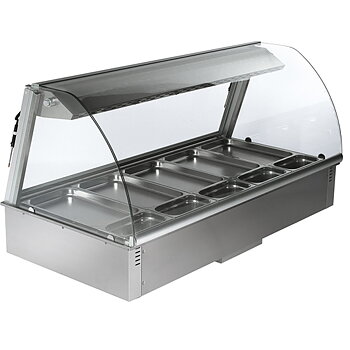 Drop-in befuktad ventilation varma display, 5x GN 1/1 + 5x GN 1/3