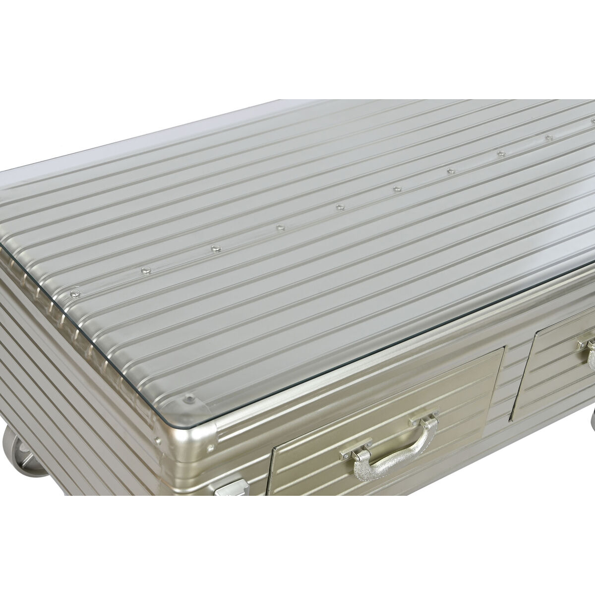 Soffbord Home ESPRIT Metall Glas 100 x 52 x 46 cm - 8