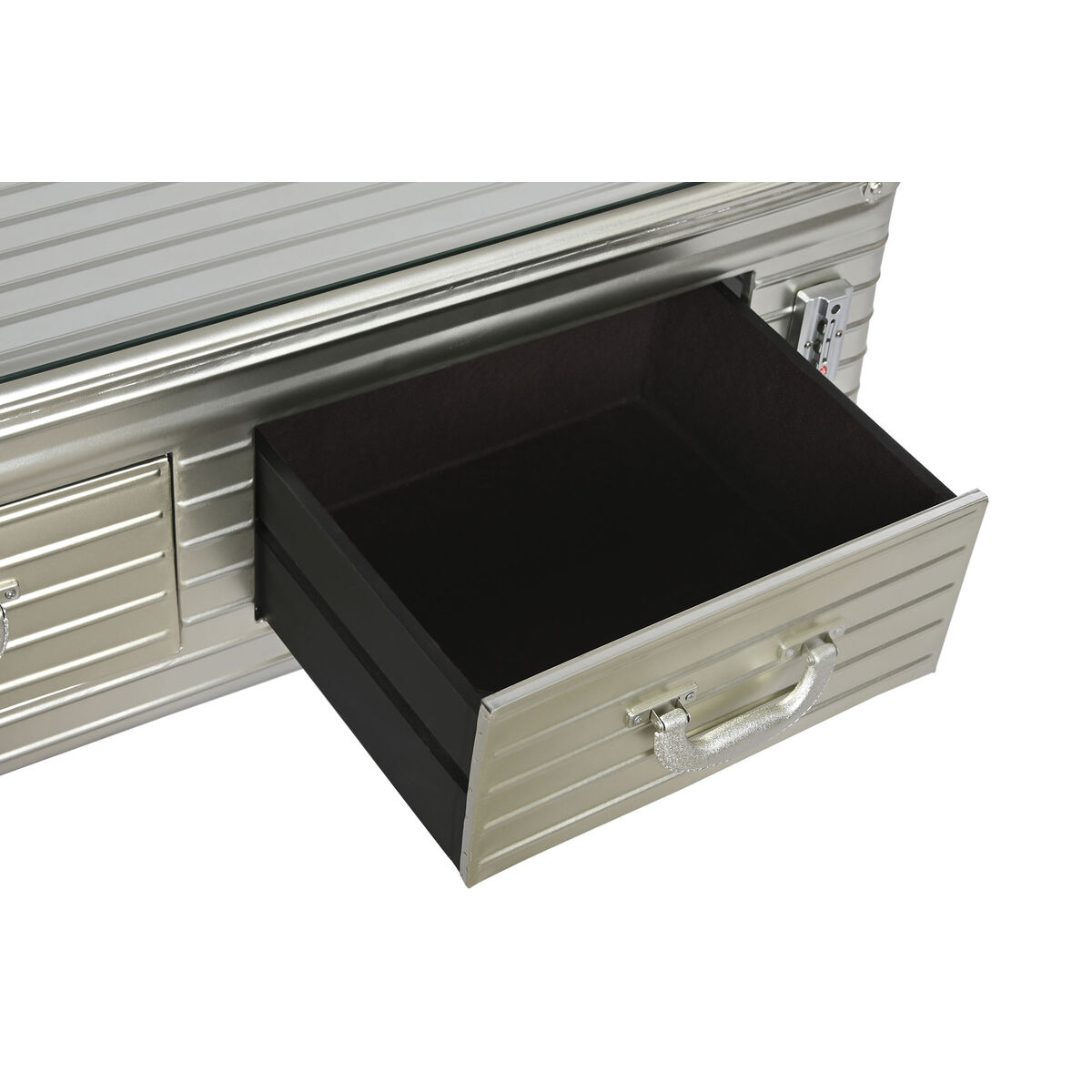 Soffbord Home ESPRIT Metall Glas 100 x 52 x 46 cm - 4