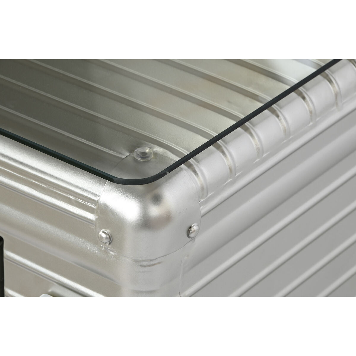 Soffbord Home ESPRIT Metall Glas 100 x 52 x 46 cm - 7