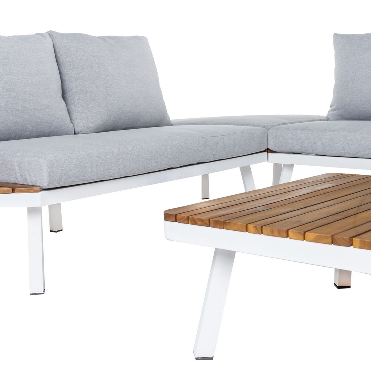 Trädgårdssoffa Saskia Vit Trä Aluminium 260 x 70 x 70 cm - 3