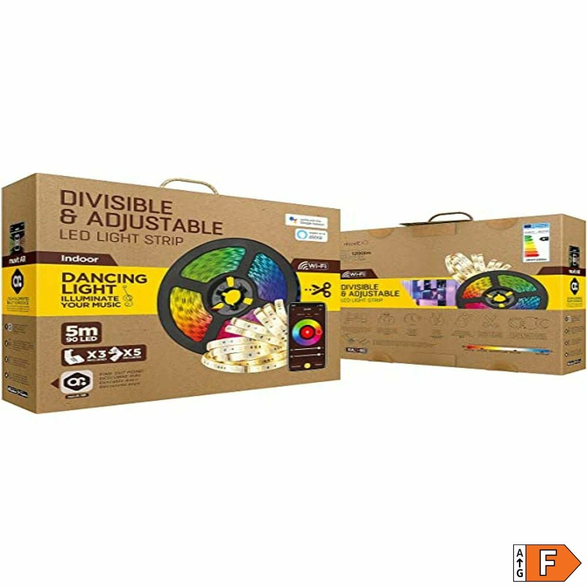 LED trakovi Muvit MIOLST002 5 m Svart Multicolour Gyllene F - 2