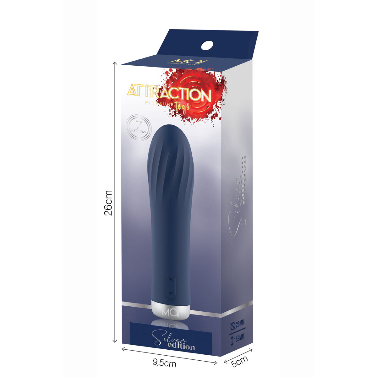 Patronvibrator Attraction Mai Pleasure Toys Blå - 6