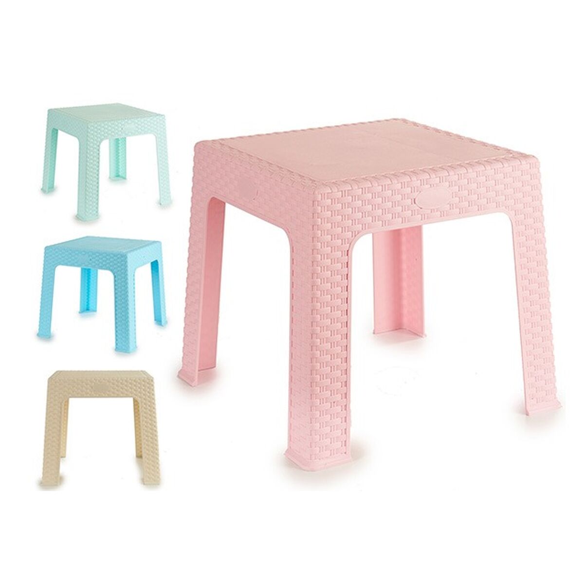 Barnbord Rattan Plast 47 x 42 x 47 cm (4 antal) - 5