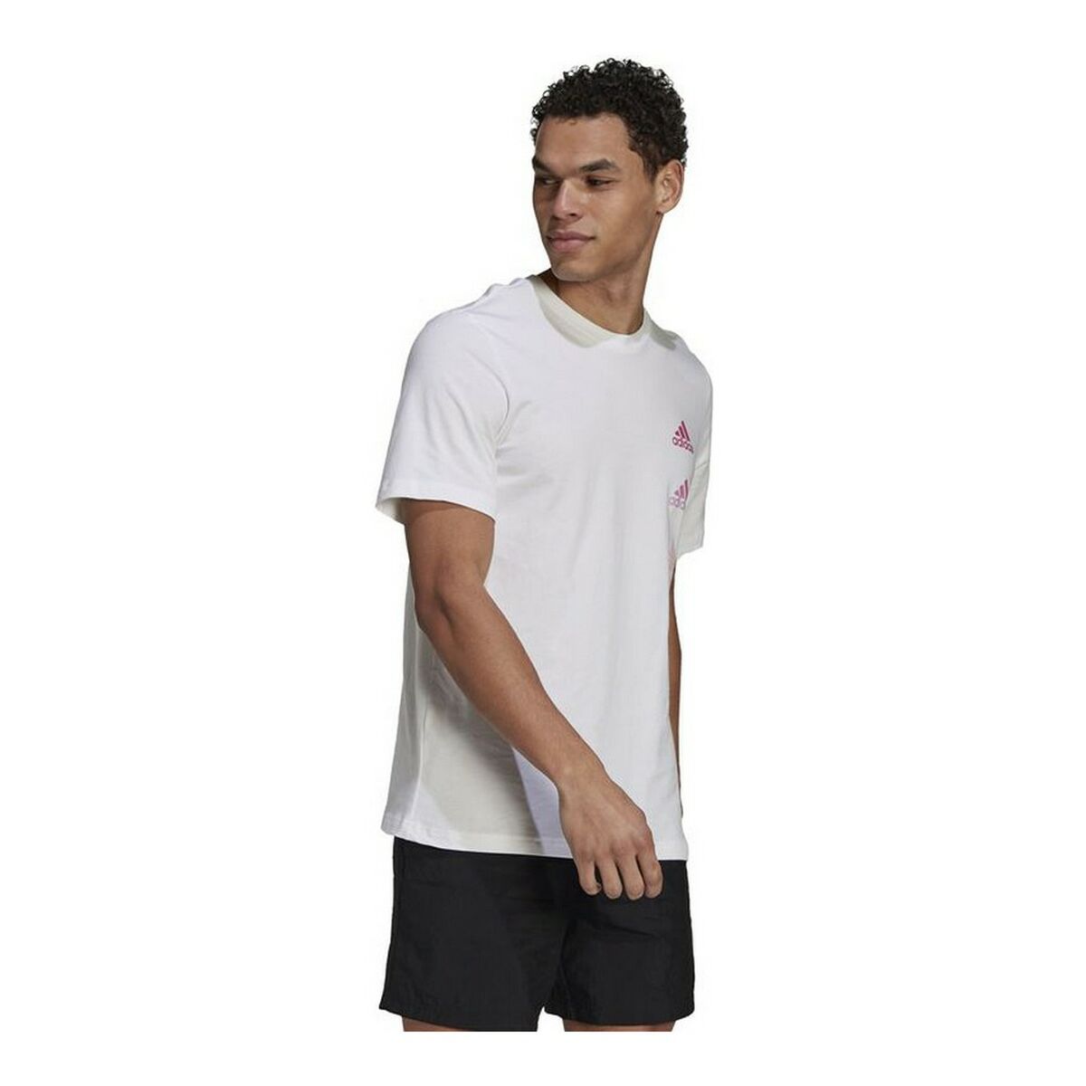 T-shirt med kortärm Herr Adidas Essentials Gradient Vit - 5