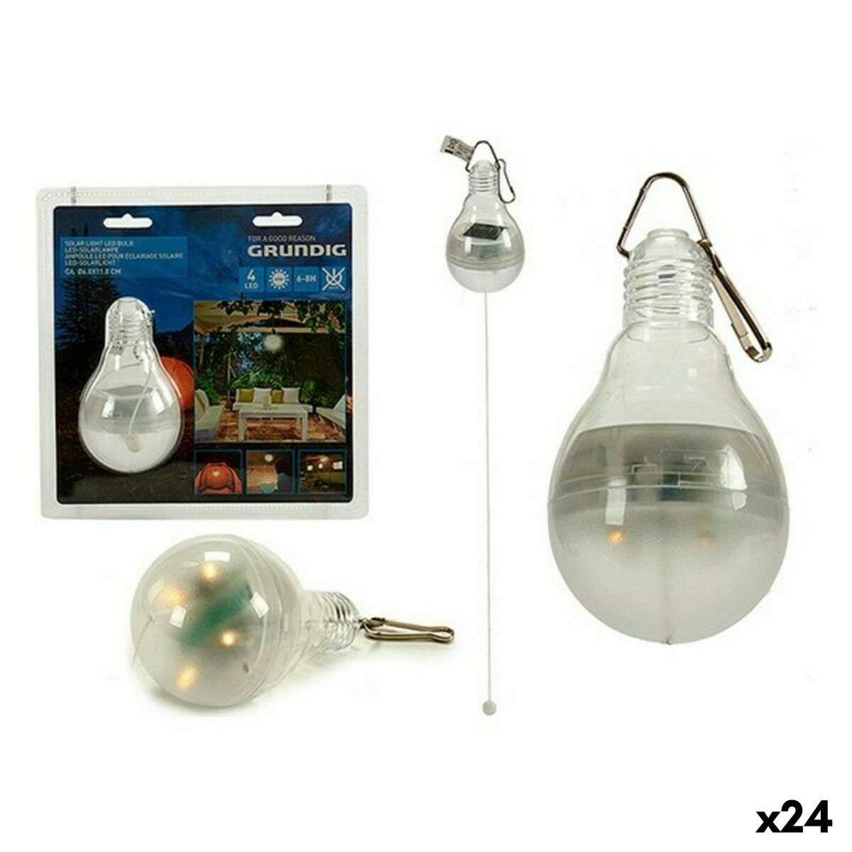 LED-lampa Grundig Solcellslampa (7 x 12 x 7 cm) (24 antal) - 3