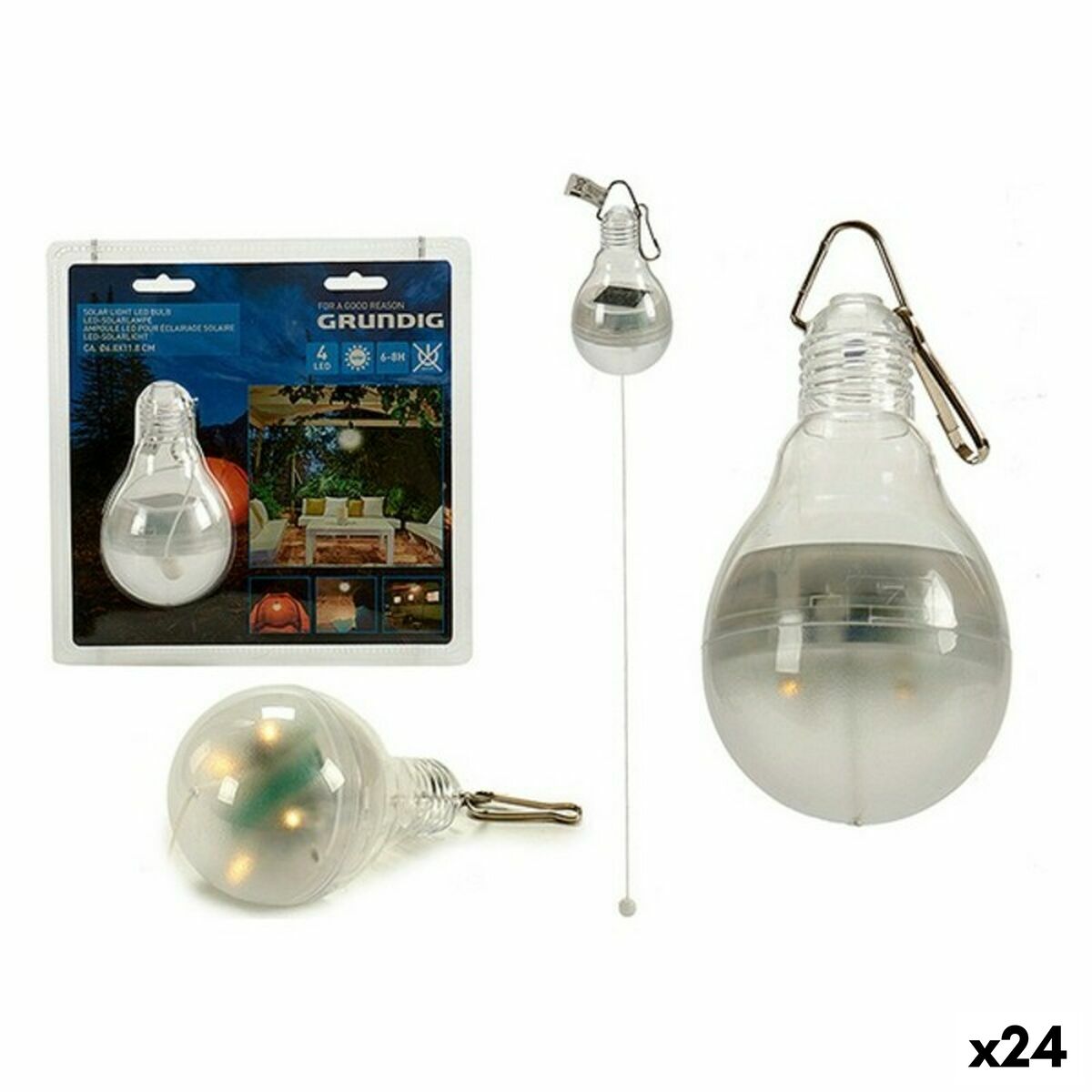 LED-lampa Grundig Solcellslampa (7 x 12 x 7 cm) (24 antal) - 5