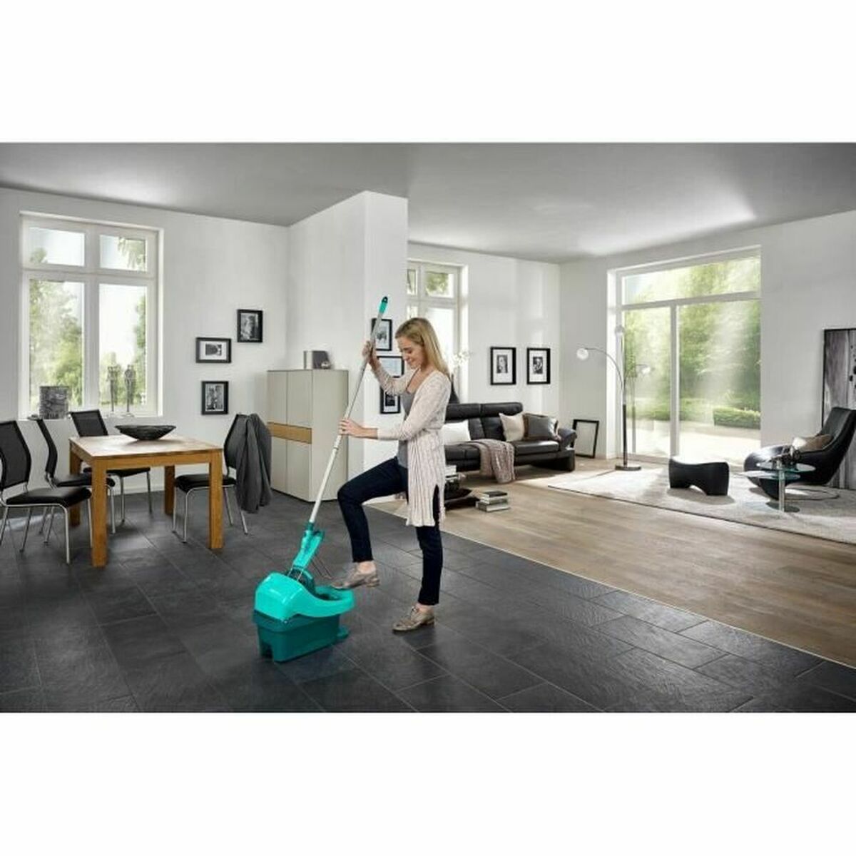 Mop with Bucket Leifheit Profi XL Plast Sammansatt 8 L - 4