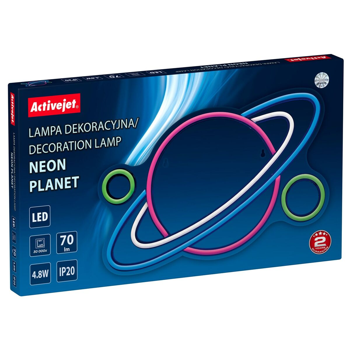 Belysning dekoration Activejet AJE-NEON PLANET Multicolour (1 Delar)