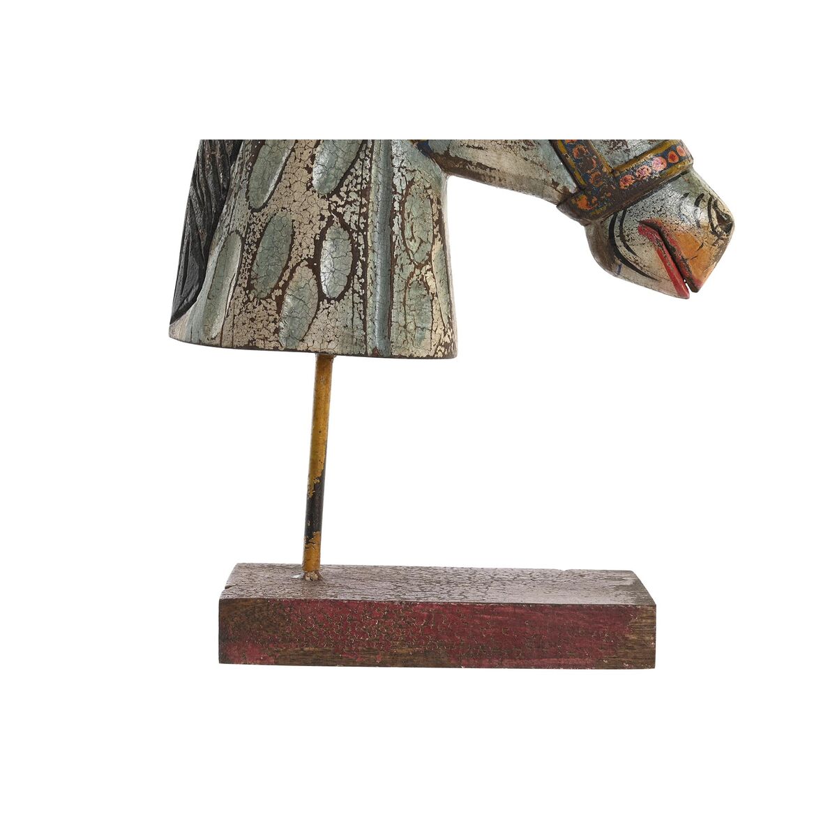Prydnadsfigur DKD Home Decor Häst Järn Mangoträ (24 x 12 x 35 cm) - 2