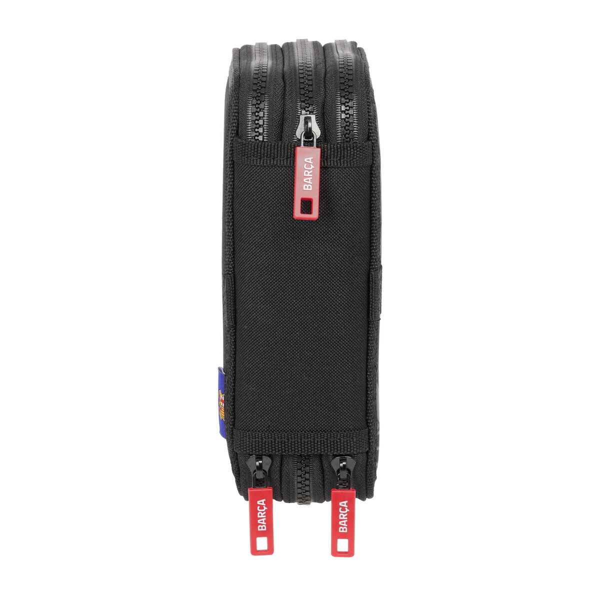 Trippel pennfodral F.C. Barcelona Black Svart 12,5 x 19,5 x 5,5 cm 37 Delar - 3