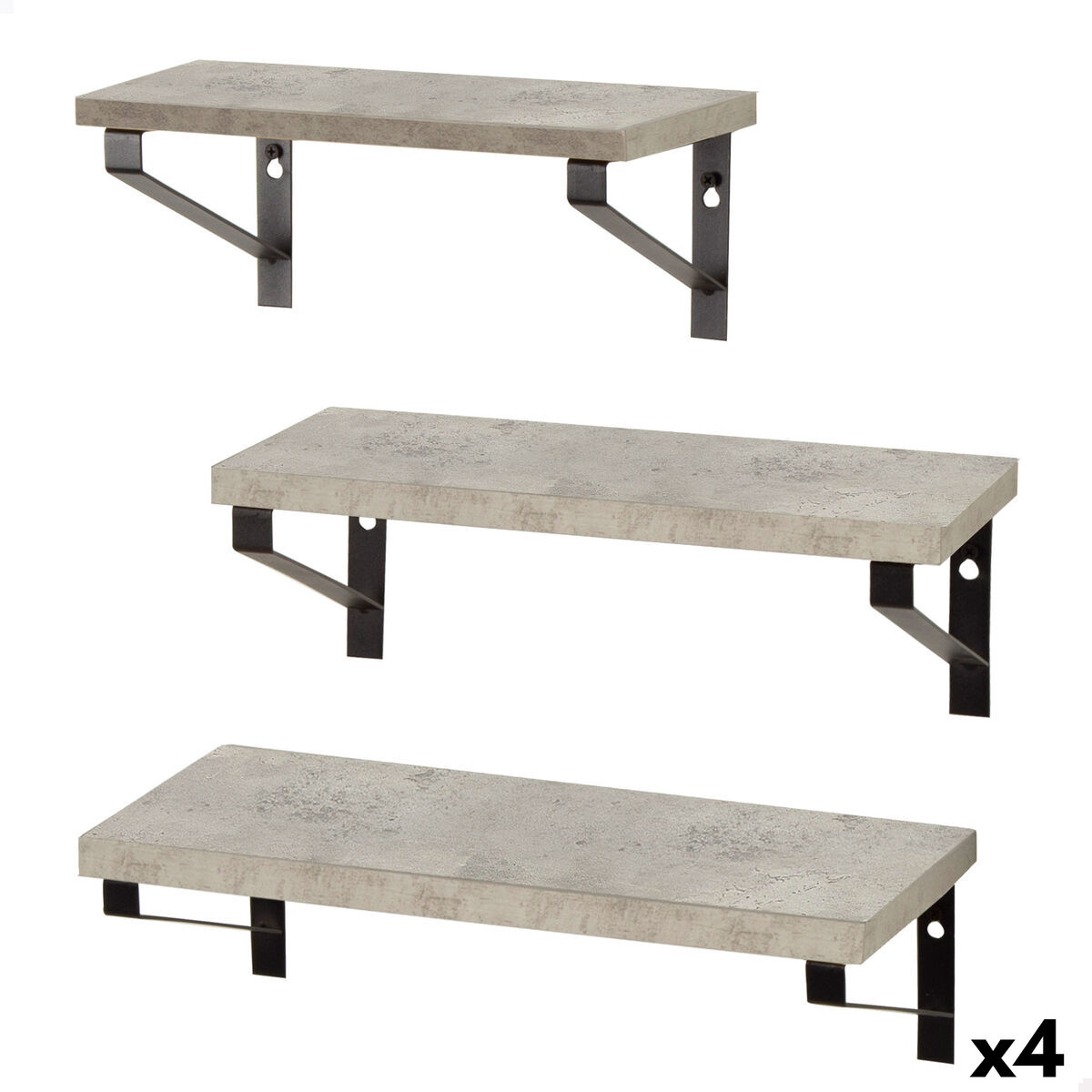 Hyllor Max Home Järn Trä MDF 42 X 12 X 16 CM (4 antal)