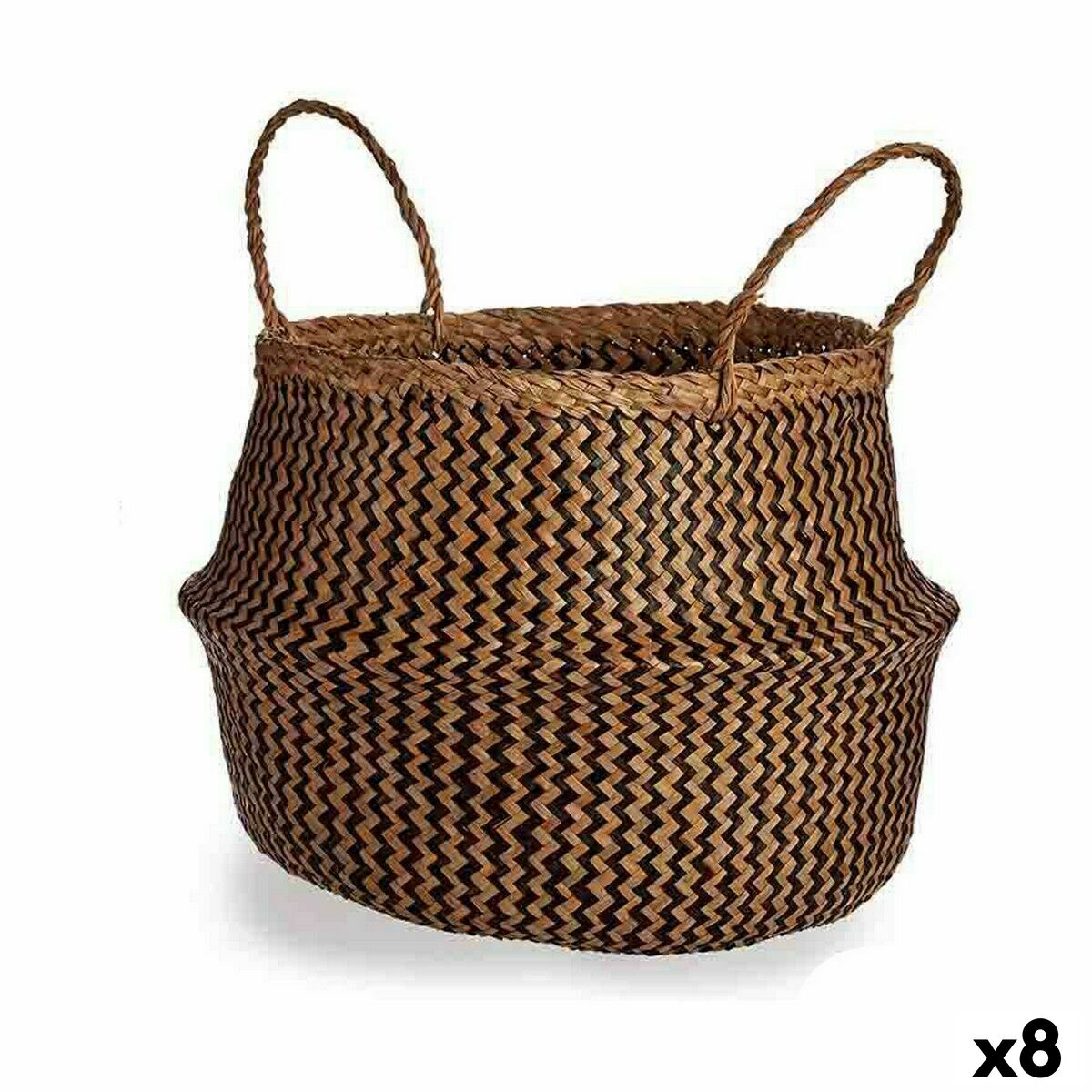 Dekorativ korg Gift Decor Brun Svart Rusar 8 L (8 antal)