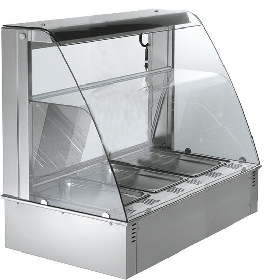 Drop-in befuktad ventilation varma display, 3x GN 1/1