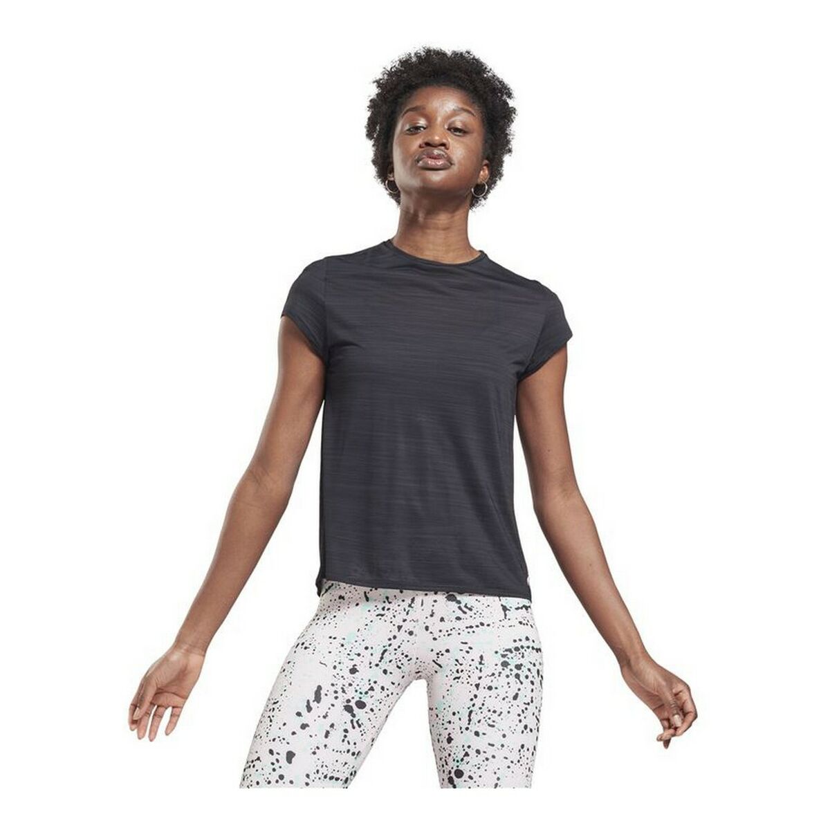 T-shirt med kortärm Dam Reebok Workout Ready Activchill Svart - 6