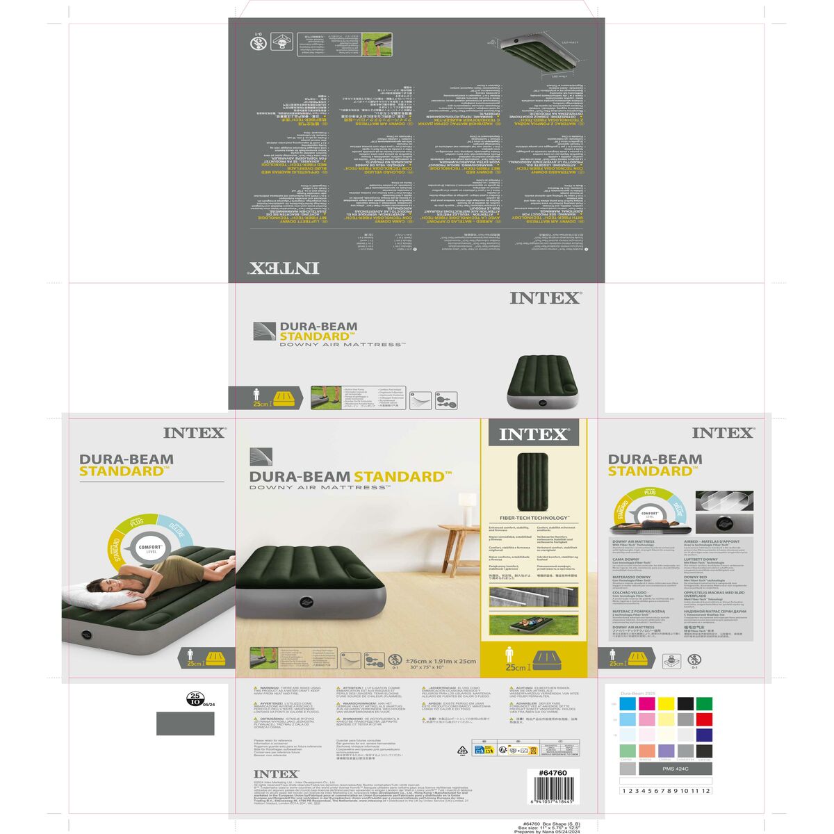 Luftmadrass Intex 76 x 25 x 191 cm (6 antal) - 13