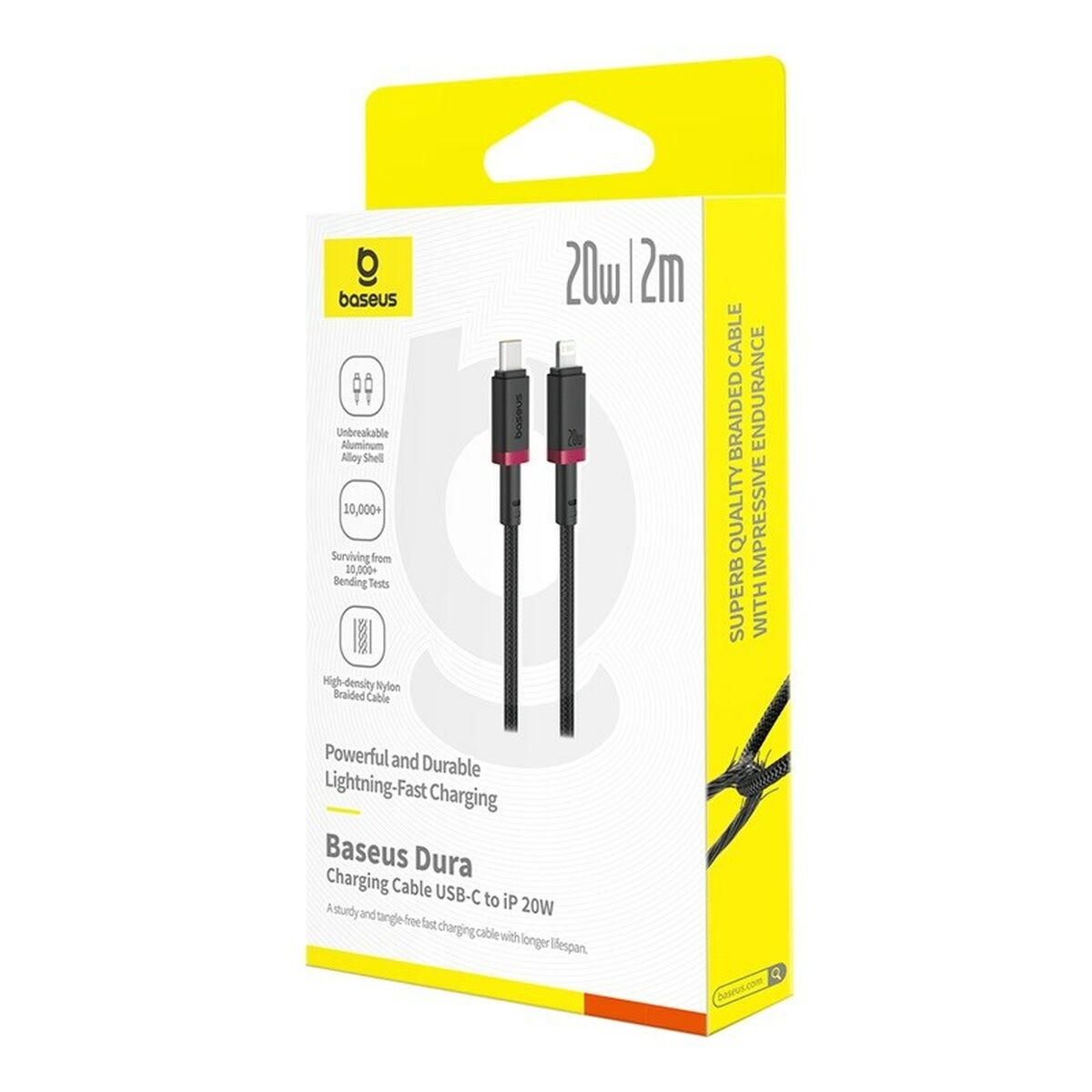 Kabel USB-C till Lightning Baseus P10377800U01-03 Svart Röd 2 m
