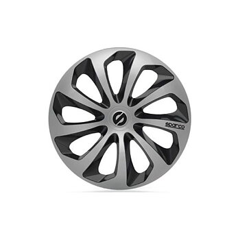 Navkapsel Sparco SPC1673SVBK 16" Svart/Silvrig