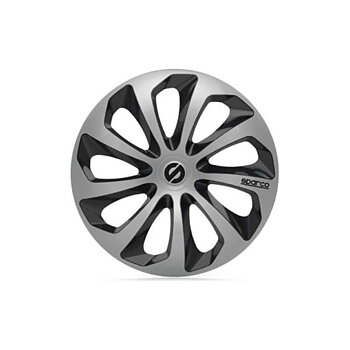 Navkapsel Sparco SPC1673SVBK 16" Svart/Silvrig