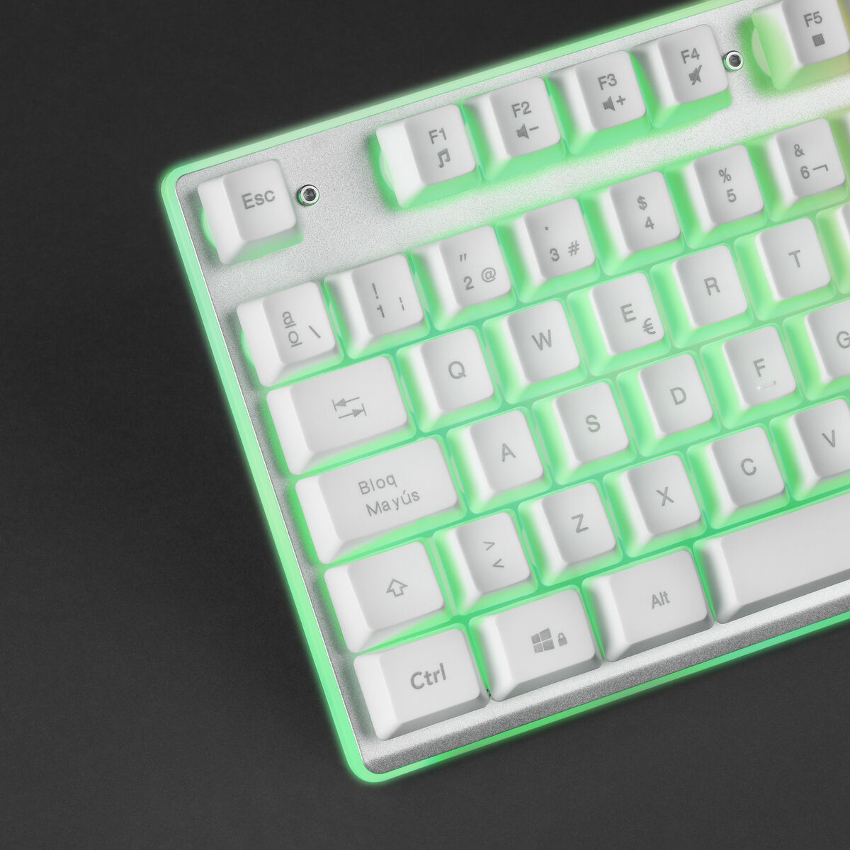 Tangentbord Mars Gaming MK220 Qwerty Spanska RGB Vit - 4