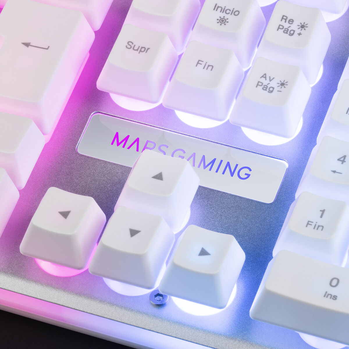Tangentbord Mars Gaming MK220 Qwerty Spanska RGB Vit - 9