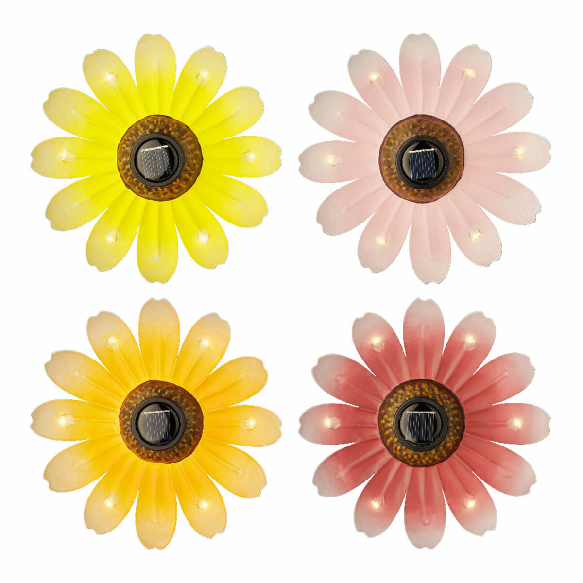 Sollampa Lumineo Ø 14 x 4 cm Blomster - 2
