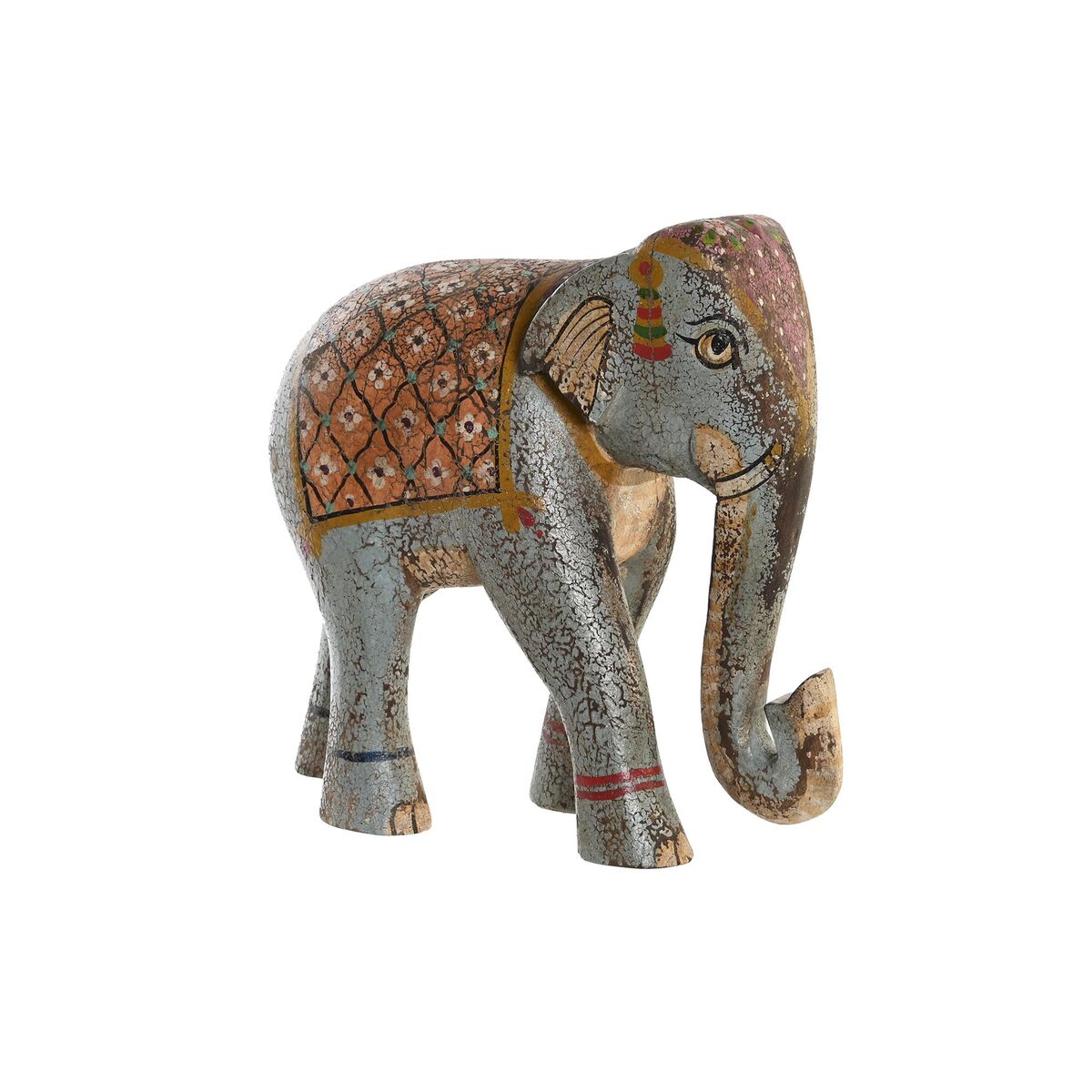 Prydnadsfigur DKD Home Decor Elefant Mangoträ (29 x 12 x 26 cm) - 3