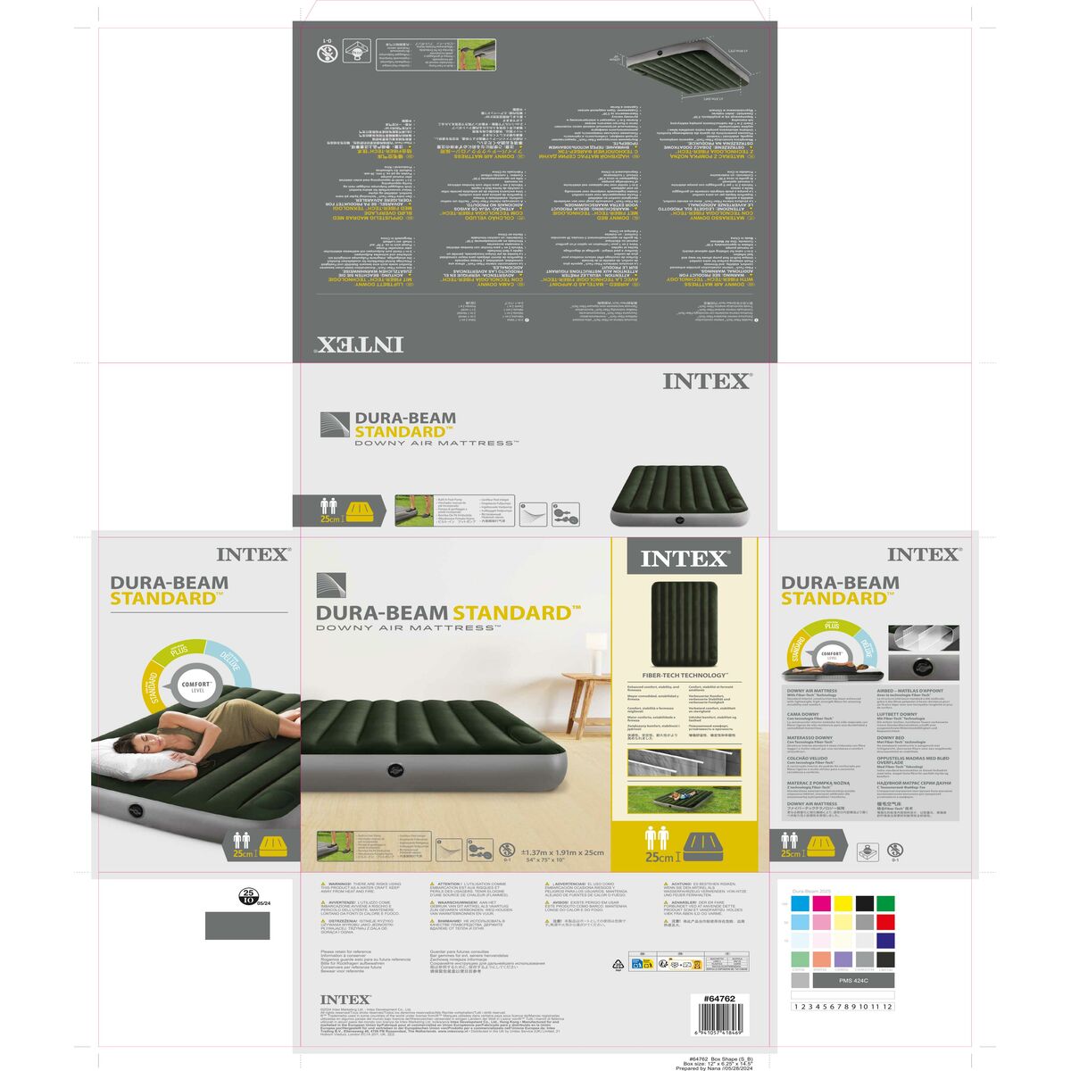 Luftmadrass Intex 137 x 25 x 191 cm (3 antal) - 9