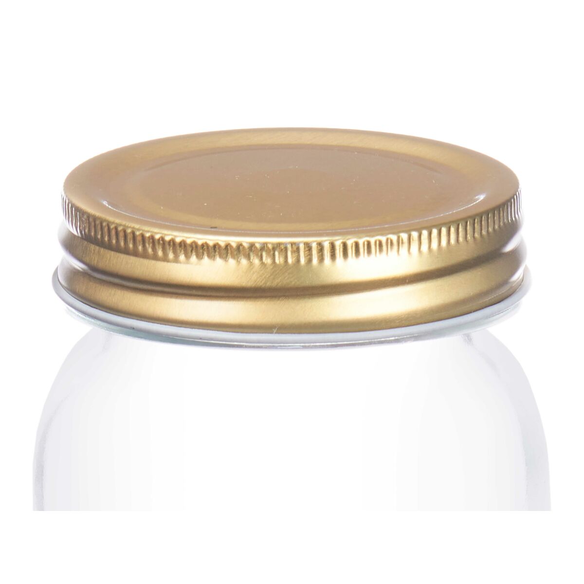 Burk Transparent Gyllene Metall Glas 500 ml 8 x 13 x 8 cm (24 antal) - 2
